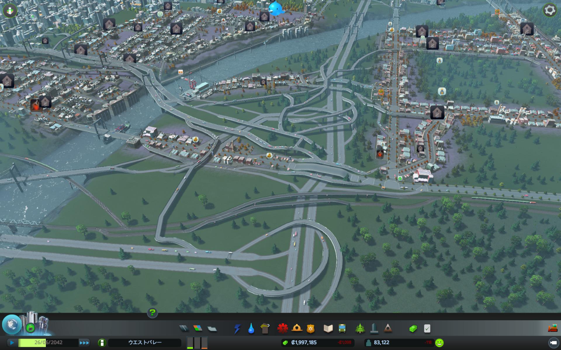 Nao U Cities Skylines 港や貨物駅への物流のために発生した渋滞を解消しようとしてたらいつの間にか意味不明なジャンクションが完成してしまったりするあたりがたまらなく楽しい 動脈から毛細血管に血液が流れ込んでる感じ Http T Co Xcgxijkqqk Twitter
