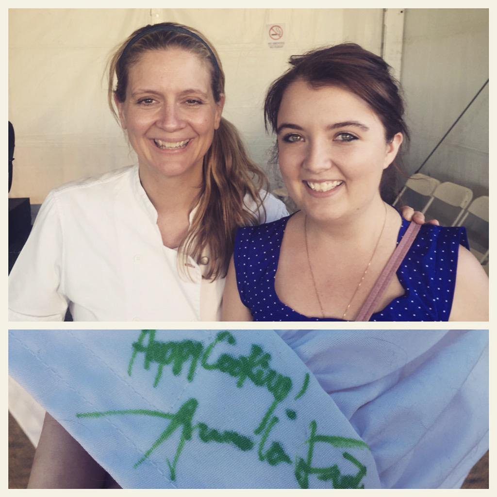 So happy I got to meet <a href="/amandafreitag/">Amanda Freitag</a> today!!! &amp; she signed H's hat! #freitag