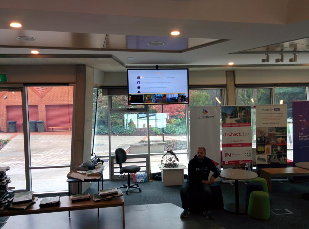 TactileDev's tweet photo. About to hear from @Craig_A_Davis about startups and pitches at #HSHACT. http://t.co/SR9fsrkvkS