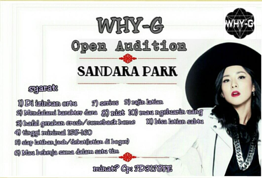 <a href="/DGCrown_DGC/">디지 크라운</a> [HELP RT] hello!we are open audition for sandara position! More info?check this out! Hurry up!thanks:)