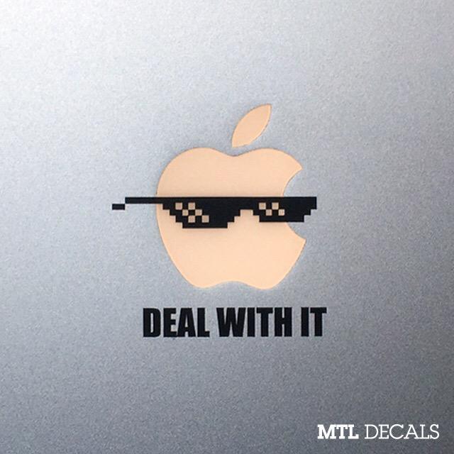 mtldecals's tweet photo. 1st time visitors get 10% off w/promocode: 1TIME #DealWithIt #macbook #decals #memes #stickers http://t.co/q9n4UNCp37 http://t.co/7bZfwl26q2