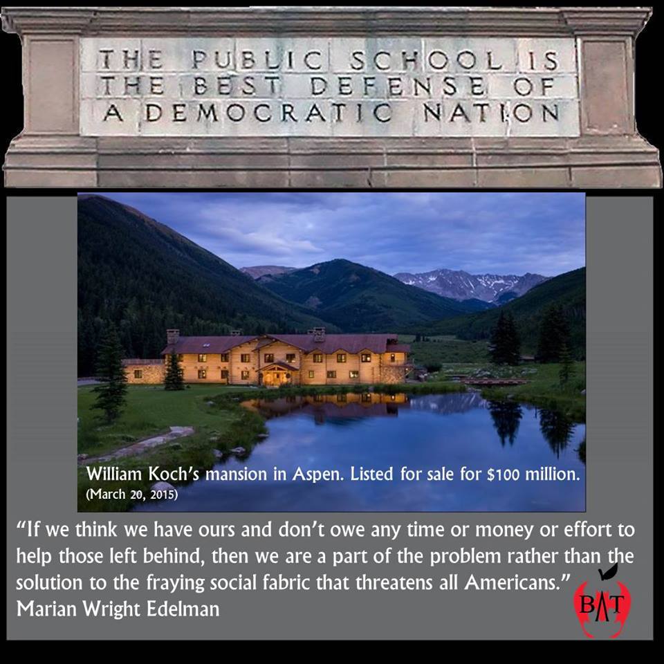BadassTeachersA's tweet photo. #PublicSchoolis the best defense of a democratic nation - Be the solution #TBATs http://t.co/aYFRdk9SyM