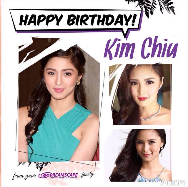 Happy birthday to Kim Chiu, Albert Martinez, Malou Crisologo and Bimby Aquino-Yap! From your family  