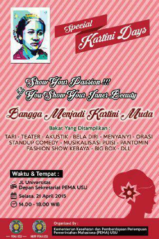 Ayooo gabung ke "Special Kartini's Day" bersama Kementerian Kesehatan&amp; Pemberdayaan Perempuan PEMA USU <a href="/PemaFisip/">Pema Fisip USU</a>