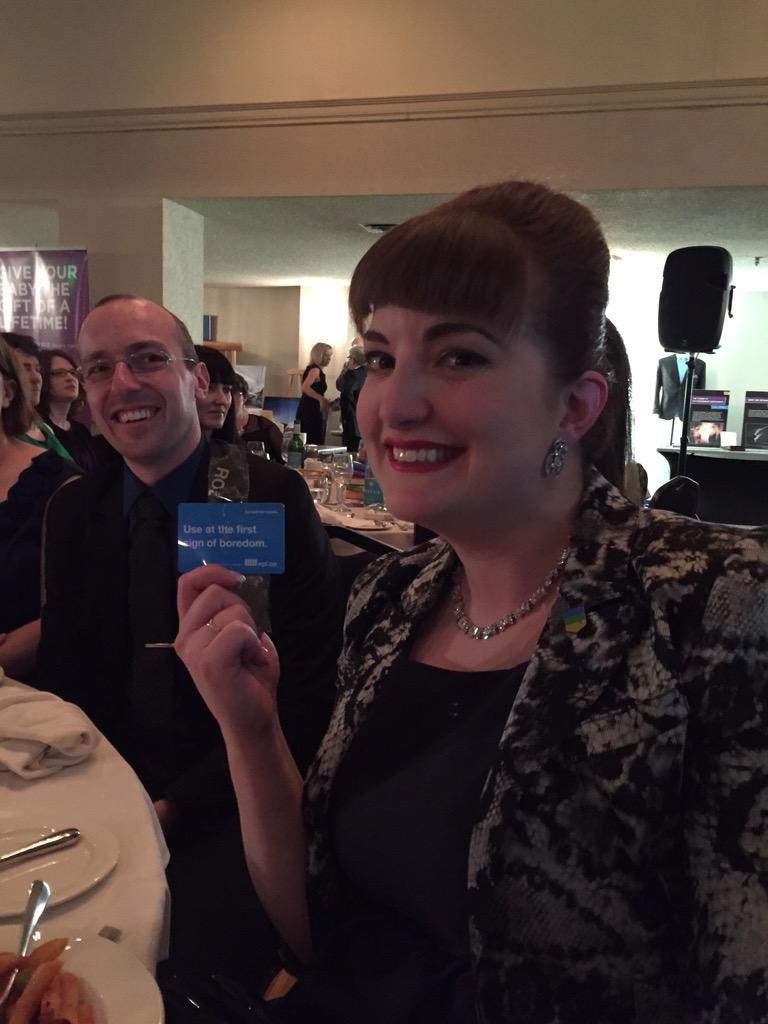CristinaStasia's tweet photo. Look what I won! Already have a card but means I also won amazing cake baked by Jasper Place students! #yeg #B2E2015 http://t.co/SHf81eL6xi