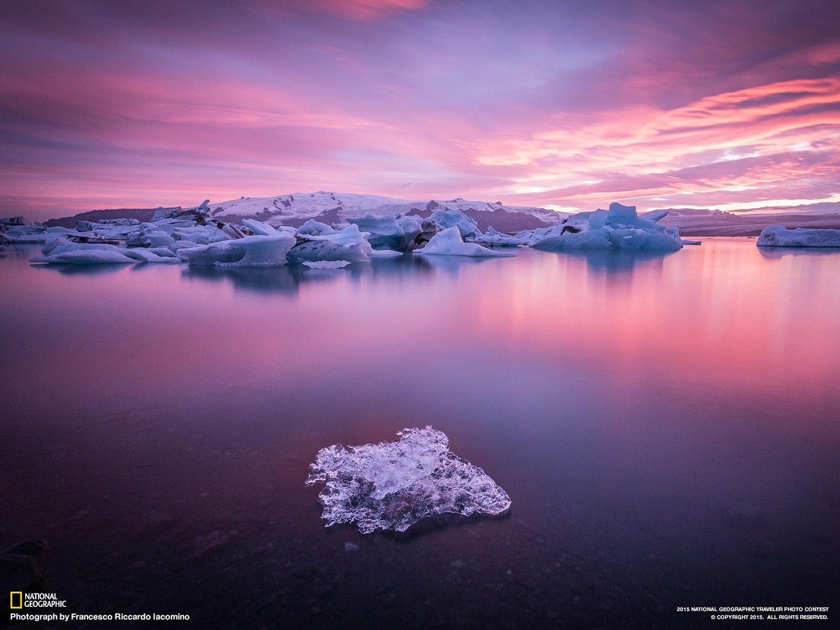 Stunning shot of a glacier in Iceland from the Traveler Photo Contest on.natgeo.com/1OWDAYV