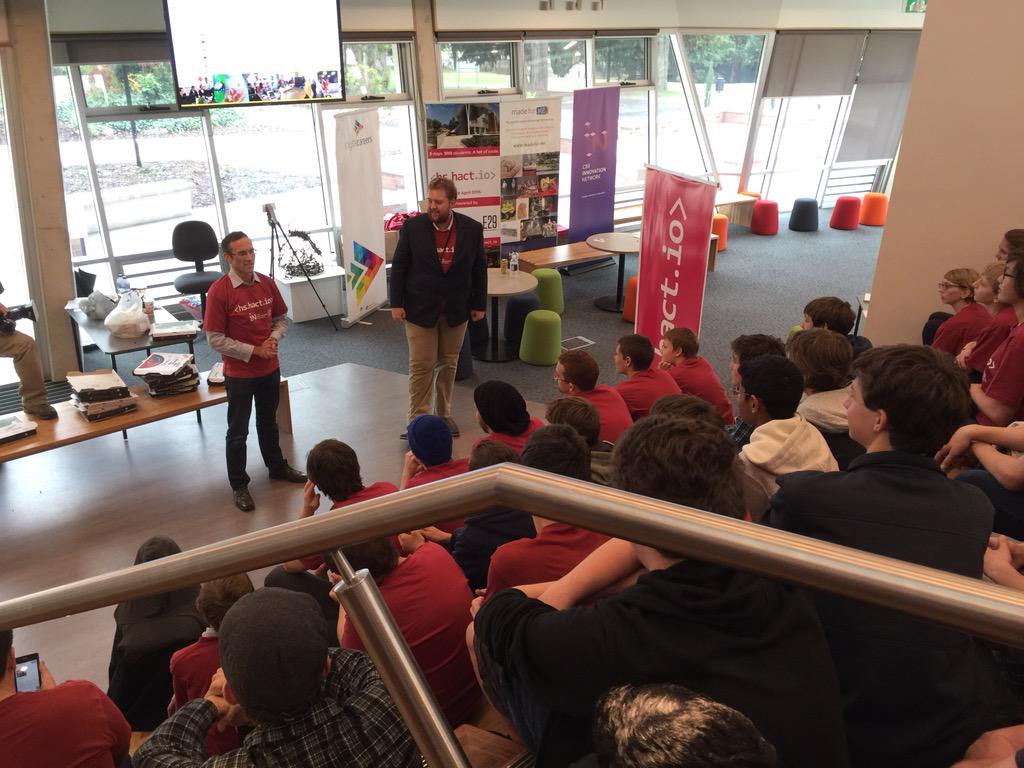 CodeCadets's tweet photo. @ALeighMP congratulating all #HSHACT students #CBRIN http://t.co/n6bx39xlWc