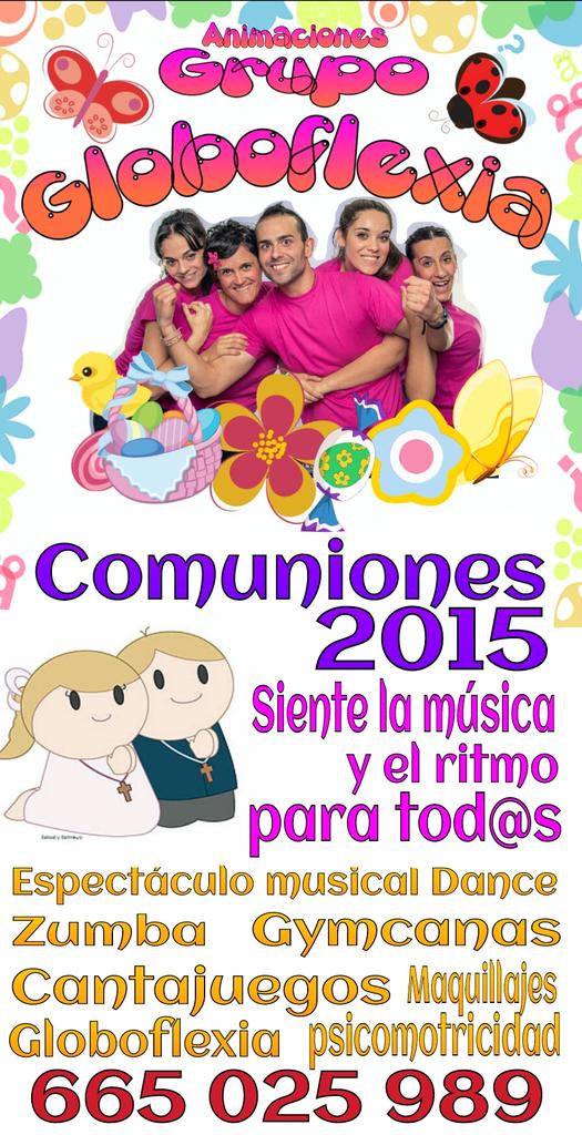 AnimacionG's tweet photo. Empezamos la nueva temporada de #COMUNIONES. #GRUPO #GLOBOFLEXIA información y reservas 665 025 989 también #WhatsAp http://t.co/5sogmXlGj9