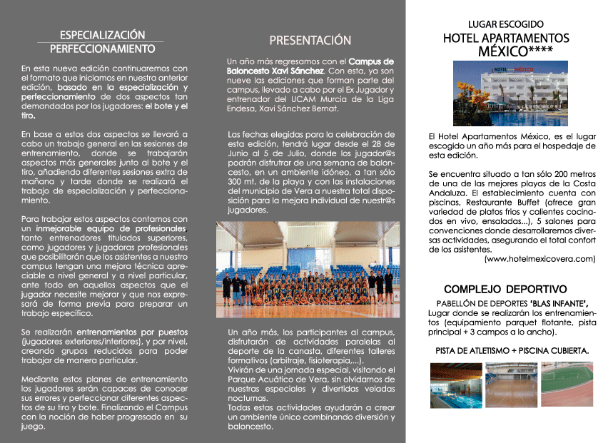 campusxavi2015's tweet photo. TRIPTICO 2 Campus Xavi Sánchez 2015 http://t.co/f7cnMG1MYI