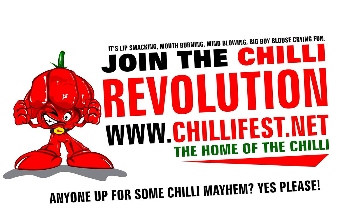 chilli_festival's tweet photo. lip-smacking, mouth burning, mindblowing, big boy blouse chilli mayhem support @chilli_festival simply follow retweet http://t.co/4PScEHijd5