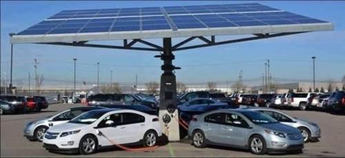a3Route's tweet photo. Electric Cars Charging in solar charging station.  http://t.co/so75UiCv1Z via @Danalphie