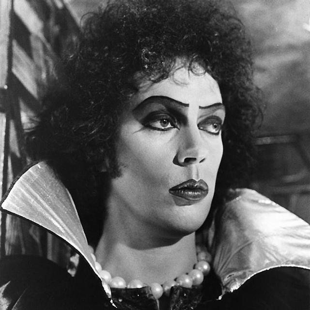 Happy Birthday, Tim Curry! (April 19, 1946)
Dr. Frank N. Furter in \The Rocky Horror Picture Show\ (1975). 