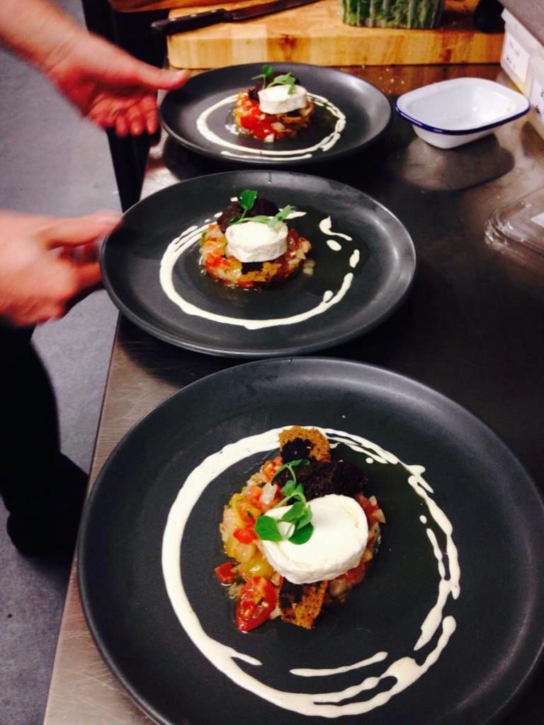 norton_mat's tweet photo. Tom tartare Ragstone goats , tapenade , walnut emulsion @waterfront2015 @chef_mack good service lads @Tamarfreshfood http://t.co/ILZTBUYRri