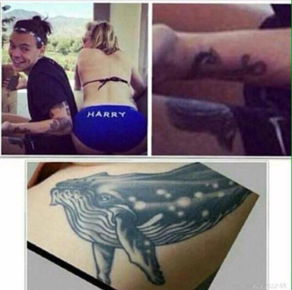Harryのタトゥー自分の水吹きがクジラだからってクジラにしたのかなwwww