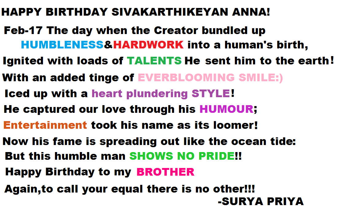 SuryaPriyaT's tweet photo. @Siva_films I love to write poem abt him..that's my uniqueness(i guess) #BestFansOfMathimaran!Pls Notice the pics:) http://t.co/kJM8jyNy9X