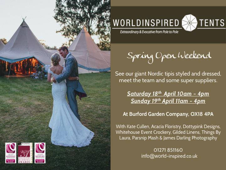 worldinspiredT's tweet photo. Spring Open Weekend 2, Day 2, tipis open @burfordgarden - everyone welcome to pop and see us &amp; @parsnip_mash! http://t.co/ZkBGK6ygjq