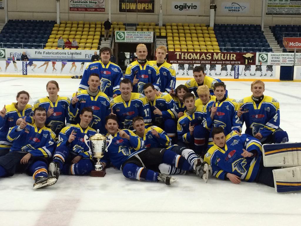 FifeFlyers's tweet photo. Congratulations to @FifeFalcons who yesterday won their u20's league title. http://t.co/izA2m33OSZ