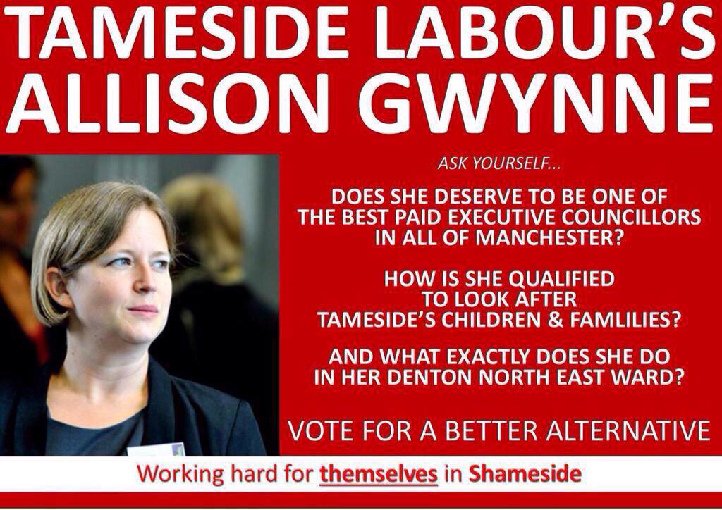 shameside's tweet photo. We deserve better than @GwynneCllr and @Tameside_Labour #TamesideRevolution http://t.co/sKk57PYvtP