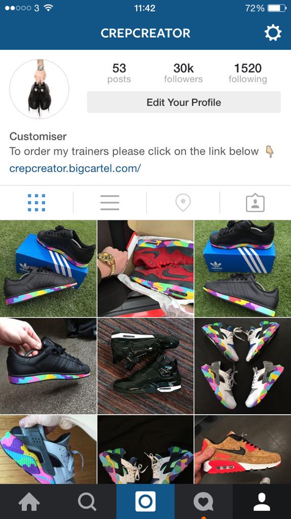 CrepCreator's tweet image. If you like handmade custom kicks, go give us a follow on instagram🔥👟