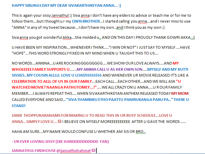 jannathulrahmat's tweet photo. @Siva_films SRY FORGOT TO INCLUDE #BestFansOfMathimaran simply to say...S CHUMMA VIDAMATEN DAILY TORTURE WITH TWEETS! http://t.co/b2lEtsXdMr