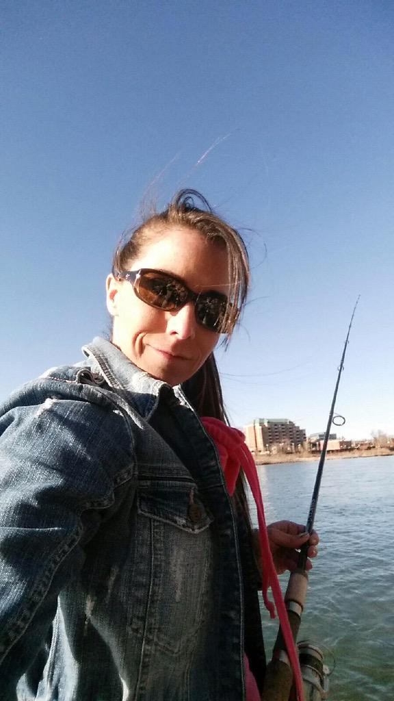My beautiful wife trying her luck on the bow river. #fishinggeeks #bowriver #sexy