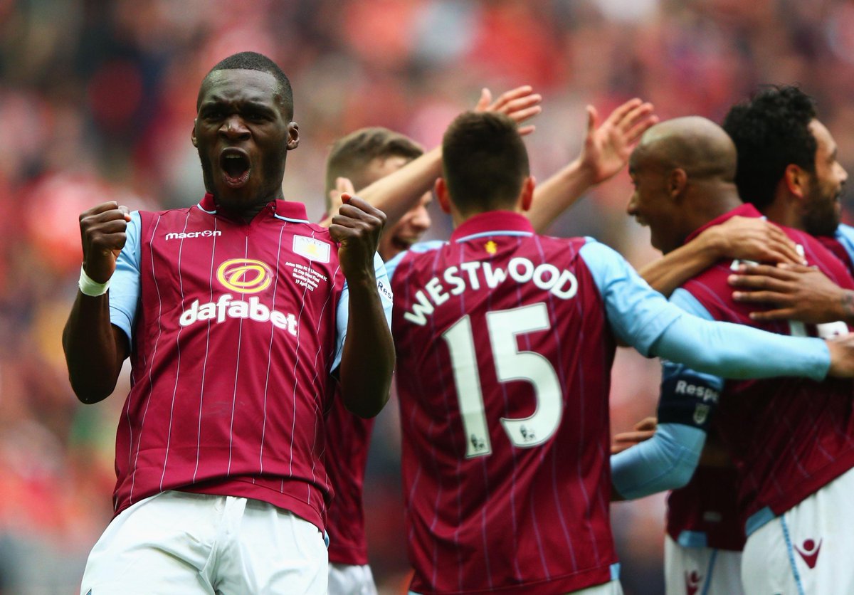 SkySportsPL's tweet photo. Aston Villa fought back to beat Liverpool 2-1 at Wembley and set up #FACup final v Arsenal - http://t.co/n13EirCe4m http://t.co/ZfldcPe0cL