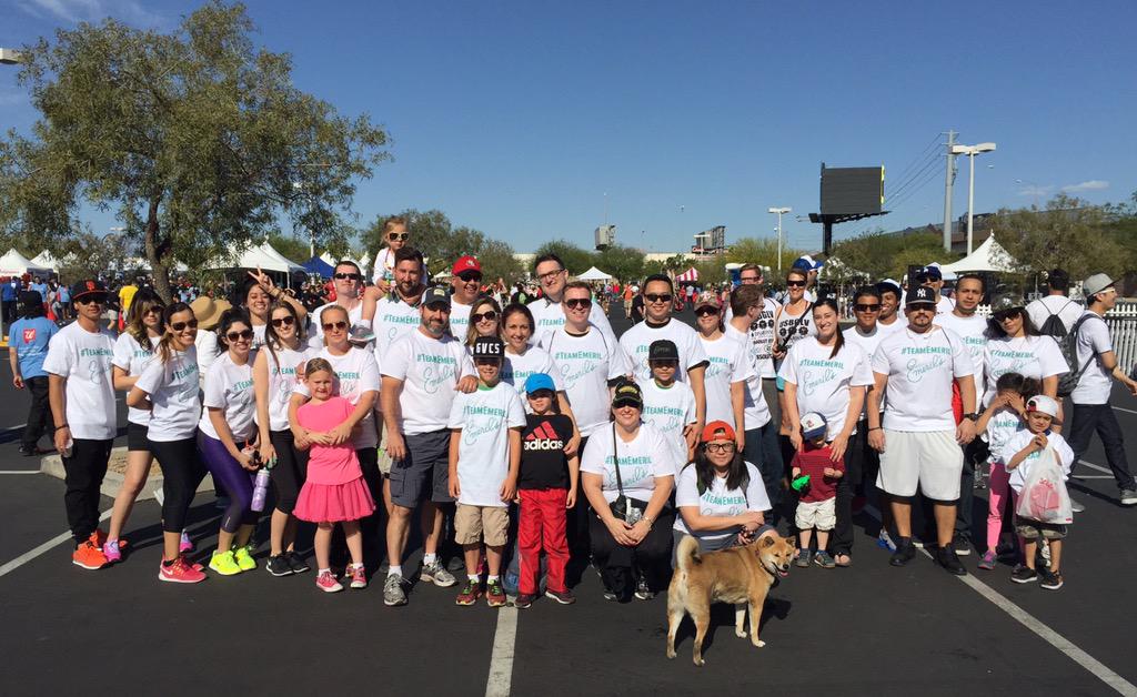 EmerilsFish's tweet photo. We are walking as a team today #AIDSWalkLV2015 #TeamEmeril @ShopTownSquare join us! #givingback feels good! http://t.co/EV87Jx4FqN