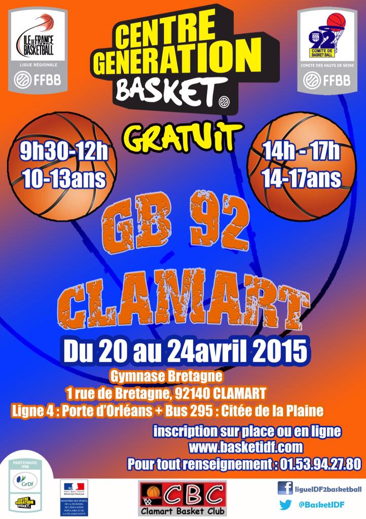 <a href="/PatrickdeGrDF/">Patrick</a> Stages GRATUITS 8-18 ans Clamart, Gennevilliers 20-24 avr. ac <a href="/GrDF/">GRDF</a> <a href="/ffbasketball/">Fédération Française de BasketBall</a> Soutien <a href="/tonyparker/">Tony Parker</a>