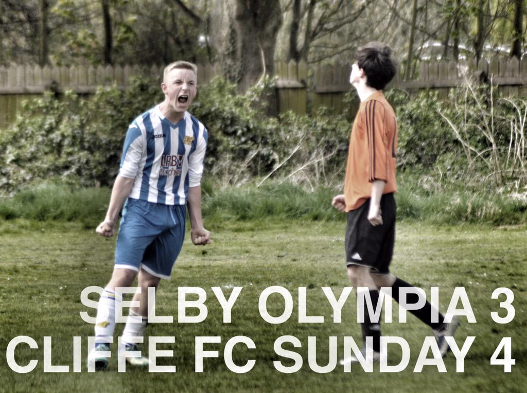 cliffefc's tweet photo. Selby Olympia 3-4 Cliffe FC Sunday | 7-goal thriller decided by Leach winner. Goals: Richardson Parker Dinsdale Leach http://t.co/zvePrqNXNV