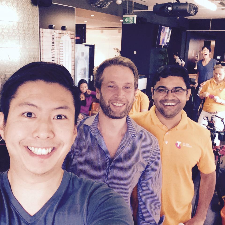 whozDougie's tweet image. @tunechr @_hassan_syed @CPAlliance #hackdivate had a great time working with the team again! photo before the demo