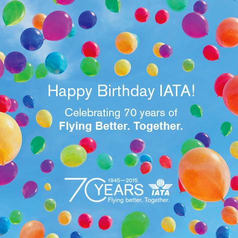 It’s our birthday today! Here's to the next 70 years of flying better, together #IATA70 #FlyingBetterTogether