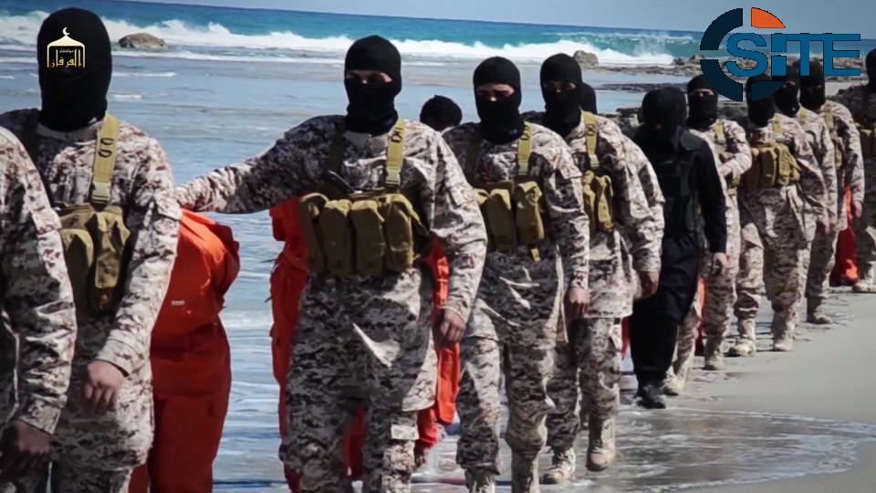 Rita_Katz's tweet photo. #ISIS vid claims "safety"for Christians in Syria yet shows killing of dozens Ethiopian Christians &amp; destroys churches http://t.co/oyrtFv0p8K