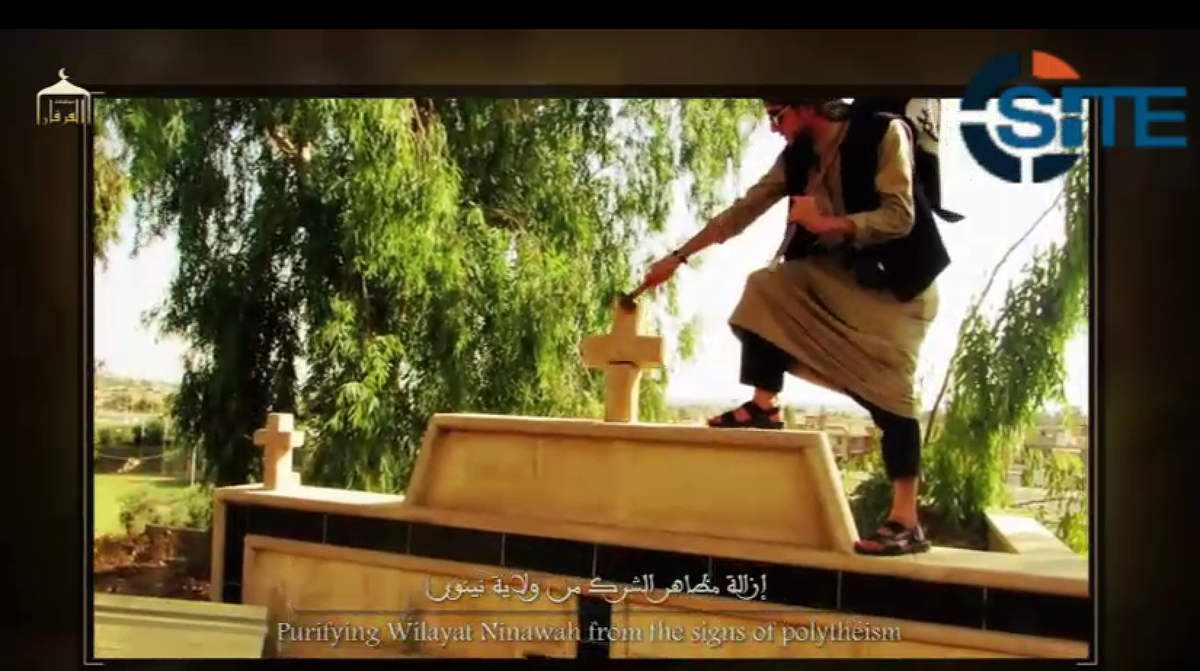 Rita_Katz's tweet photo. #ISIS vid claims "safety"for Christians in Syria yet shows killing of dozens Ethiopian Christians &amp; destroys churches http://t.co/oyrtFv0p8K