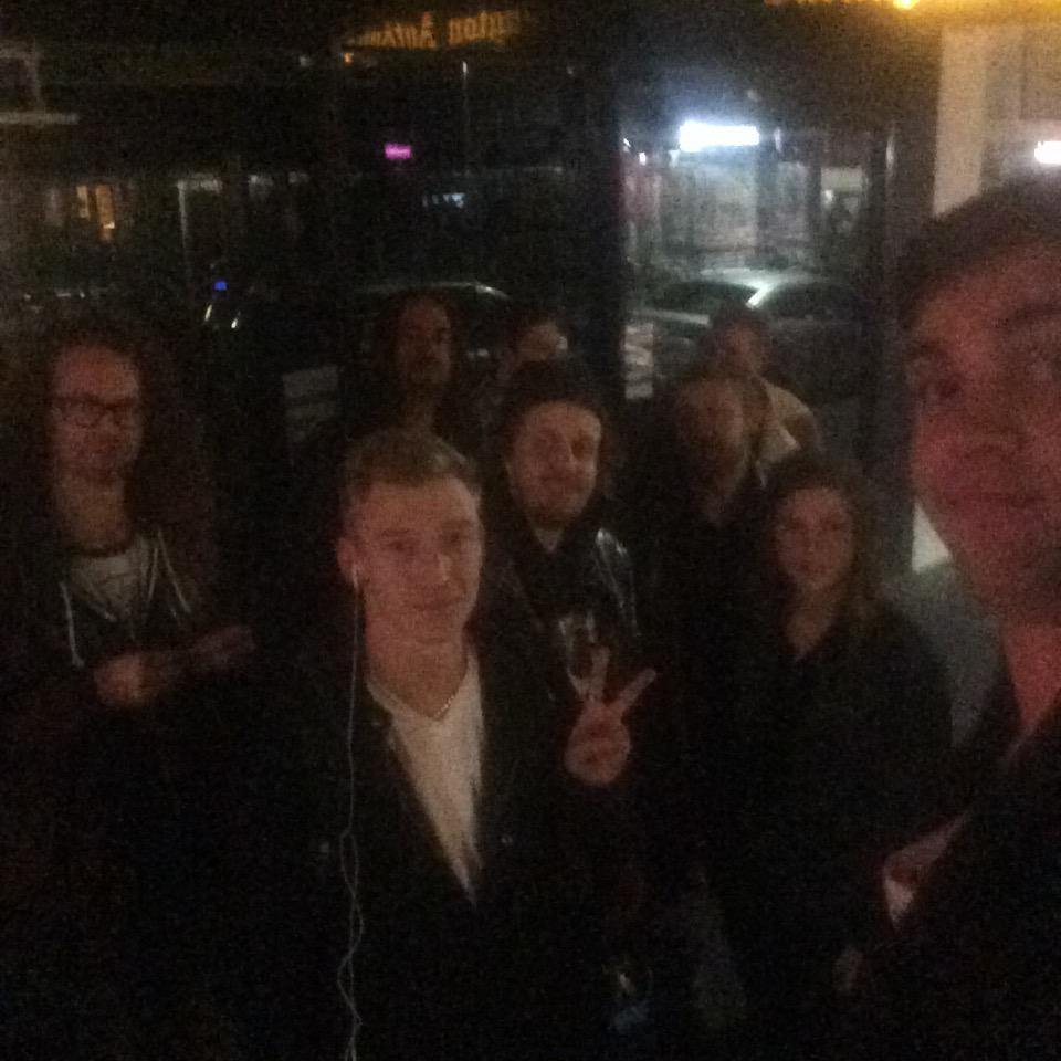 blaise_white's tweet photo. @PaulProvenza bob Marley bench smoke before @kieranbutler underground secret gig comedy underdog http://t.co/b3AwGjU325