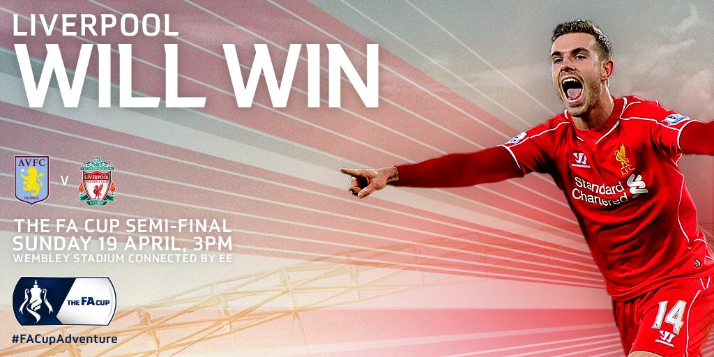 EnglandFootball's tweet photo. RT this image if you think @LFC will progress to the #FACup Final today #FACupAdventure http://t.co/BBfv9soCqt
