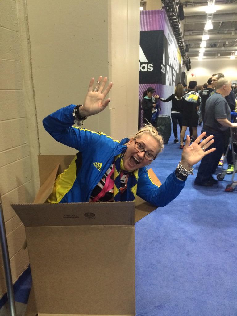 RunEatDisney's tweet image. Having fun at the #RunningBostonExpo !!!  BOO!!!