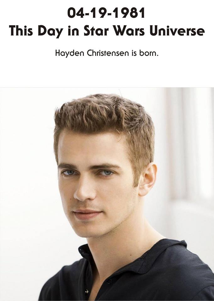 04-19-1981 Today we wish a happy birthday to Hayden Christensen! 