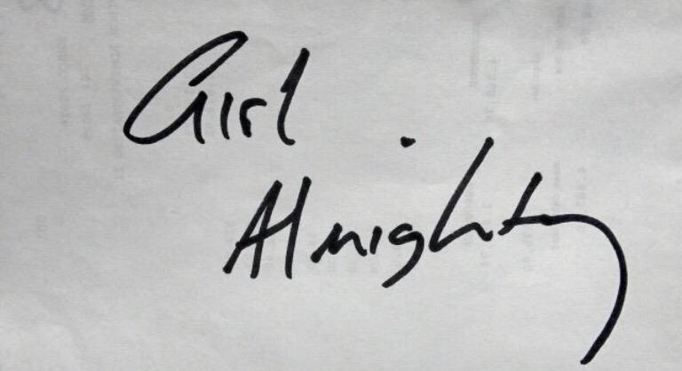 Louis Tomlinson News on X: A fan had Louis write out Girl Almighty for all  the fans that wanted to get it tattooed!  / X