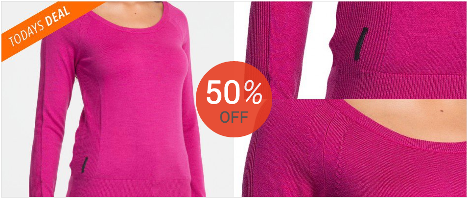 Today's deal—Save 50% off Icebreaker Women's Ariana Long Sleeve Scoop