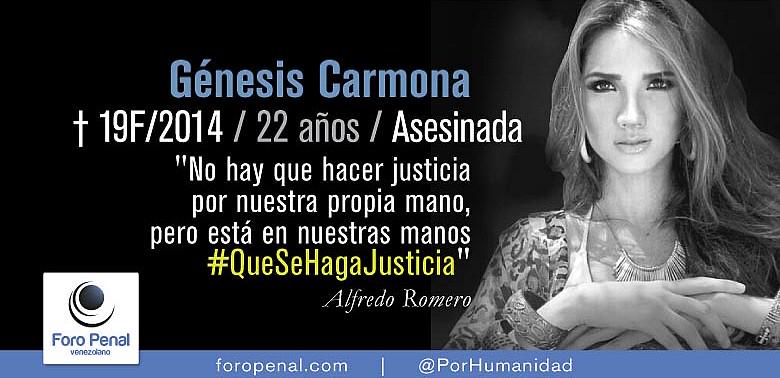 #19E Hoy se cumplen 23 meses de la muerte de Genesis Carmona. No la olvidemos.  #QueSeHagaJusticia .