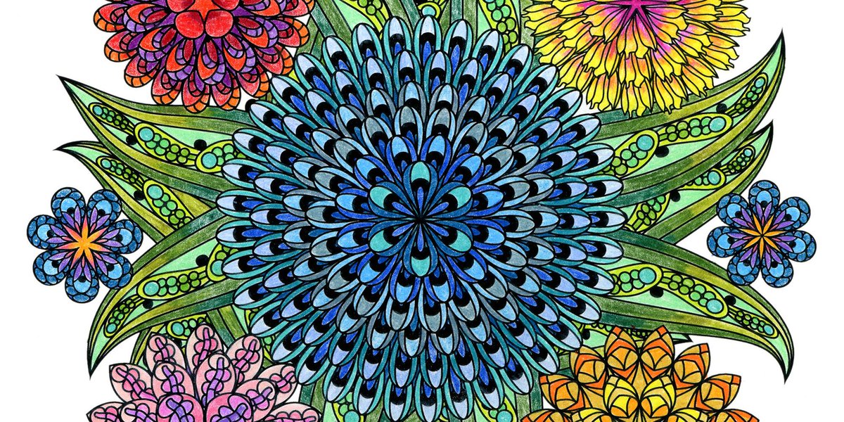 HuffPost's tweet image. This mandala coloring book for grown ups is the creative's way to mindful relaxation huff.to/1CG0L26