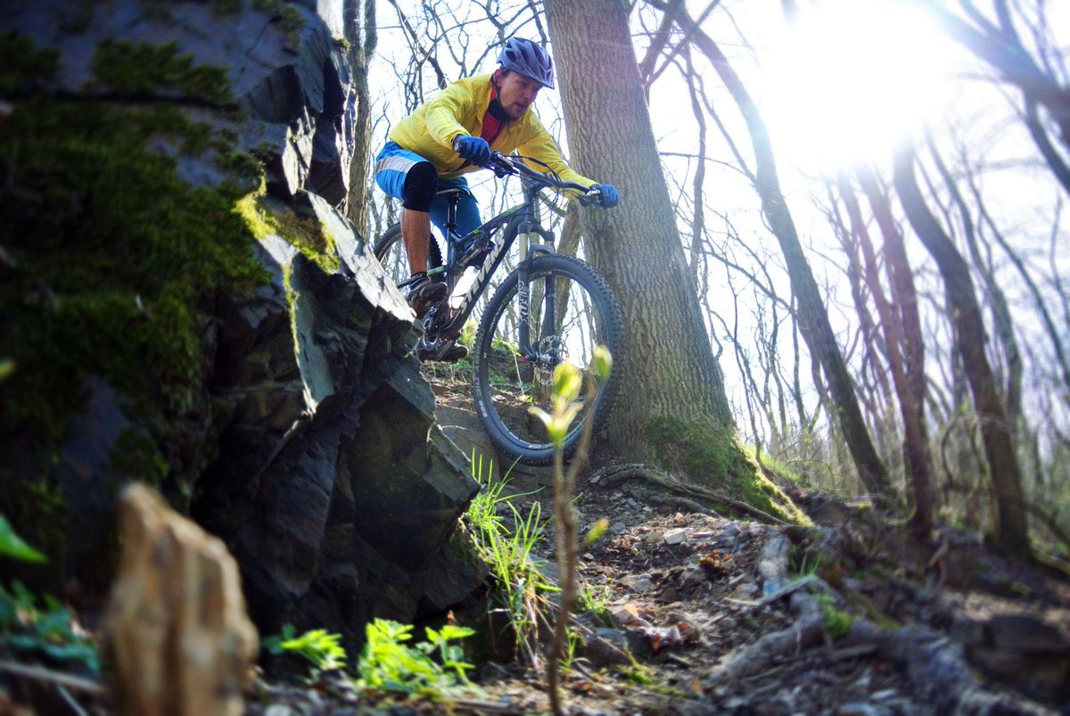 David in action on our all mountain tour "The Great Escape" #bikoadventures #Prague #MTB