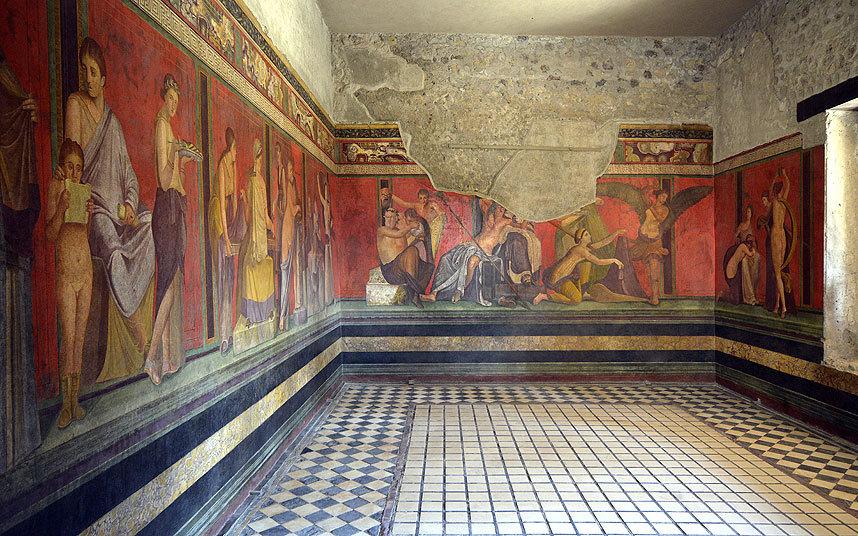 DapperHistorian's tweet image. After a 2 year restoration, the beautiful Roman Villa of the Mysteries in Pompeii is once again visible to the public