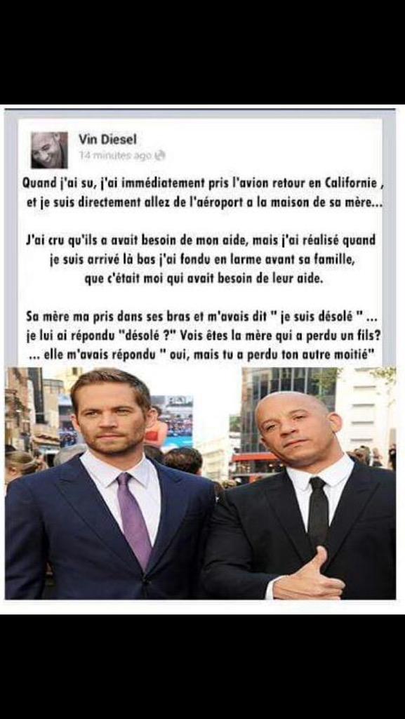 PowerOfRevenge's tweet photo. Une amitié en or🚀🚘 #VinDiesel #PaulWalker  #FastFurious7 http://t.co/F48EMczXP8
