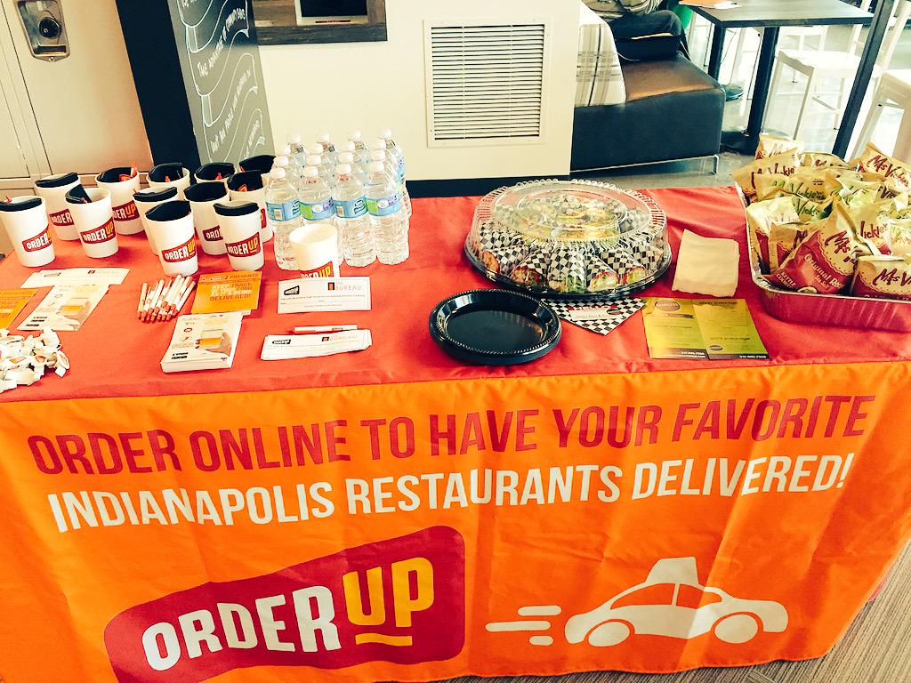 Providing a meal for entrepreneurs at <a href="/IndyHingeBureau/">The Bureau</a> with our new partner <a href="/OrderUpIndy/">OrderUp Indianapolis</a>