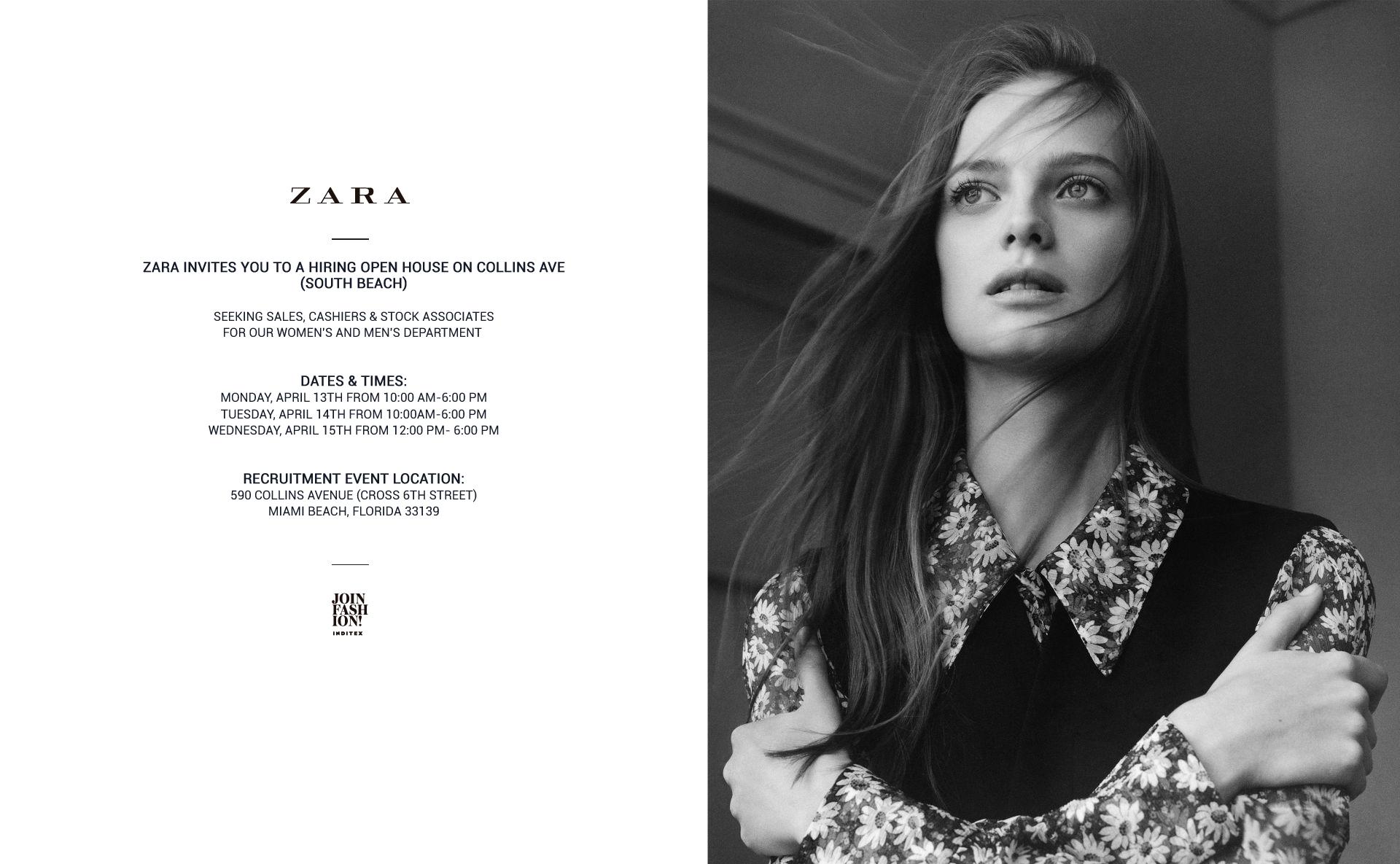 Inditex Careers on Twitter "ZARA invites you to a hiring open house