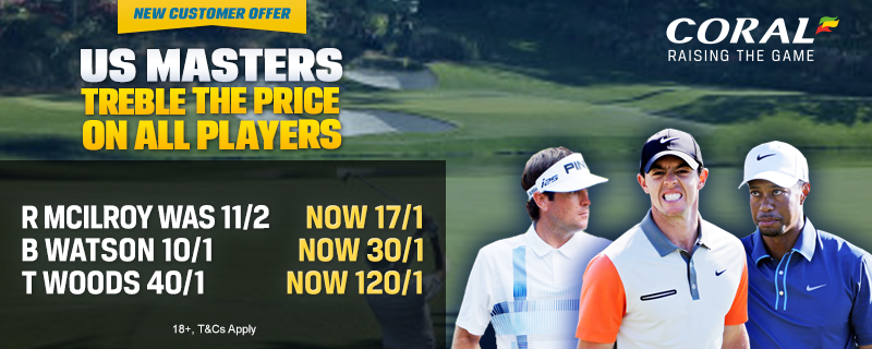 BetFreeDirect's tweet image. Coral - US Masters Special 

TREBLE the odds on ALL players to win outright

bit.ly/1E3qypS

#masters #coral