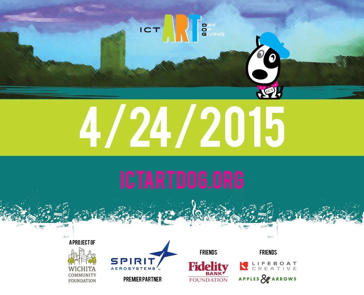$500 up for grabs for your fave #ICTArtDOG org! Follow @WichitaCF &amp; RT this as many times as you want. Ends 4/23.