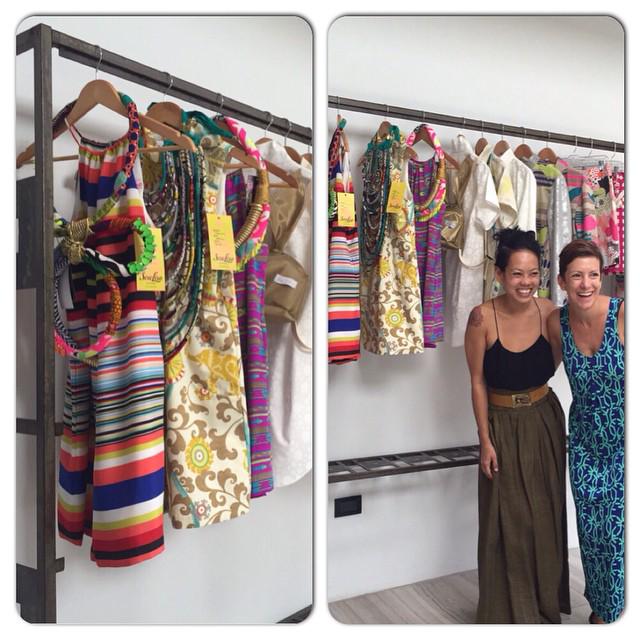 shopexhibita_'s tweet photo. @AnyadeRogue and @SewLisaGittens having a laugh. For a limited time, get 20% off  these gorgeous #SewLisa rompers http://t.co/gF3BrIX3mk