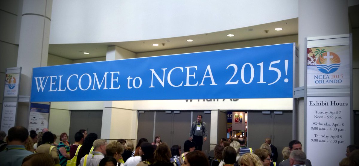 ShawnXaviour's tweet photo. Attending the #NCEA15 Convention Expo! #LeadLearnProclaim #NationalCatholicEducationalConference http://t.co/7CyNMTWEuB